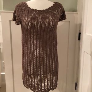 Super cute crochet swim cover-up; S!